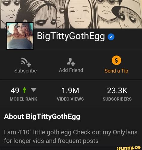 big titty goth egg leak|BigTitty GothEgg Nude Riding Dildo Onlyfans Video Leaked